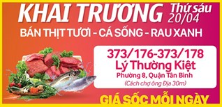 Siêu thị Bách hoá XANH 373/176 Lý Thường Kiệt khai trương 20/04/2018