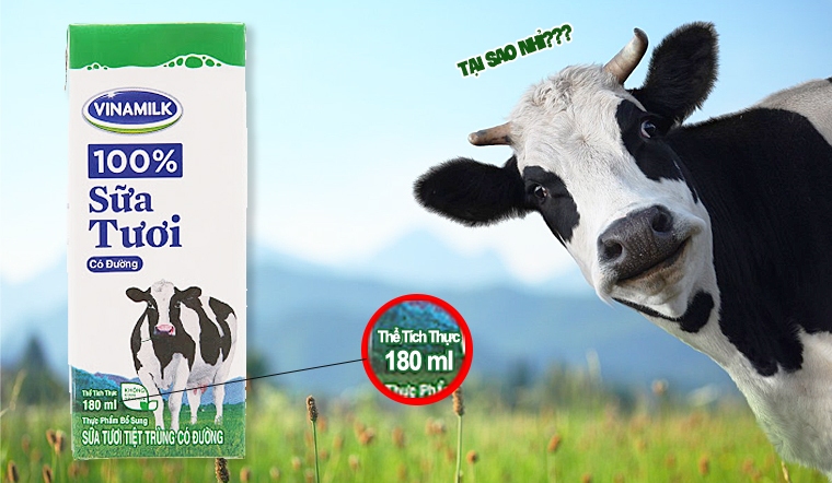 Vì sao hộp sữa tươi thường có dung tích 180ml?
