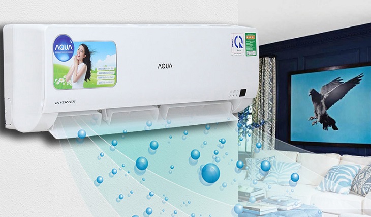Các công nghệ nổi bật trên máy lạnh Aqua > luồng gió thổi 3D
