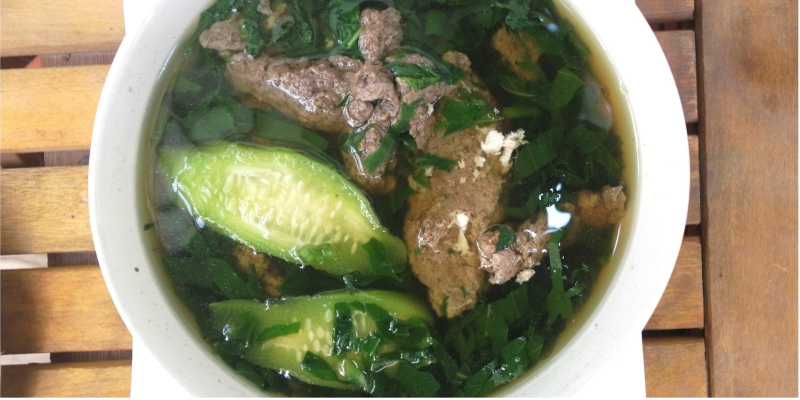 Canh rau đay – rau mồng tơi nấu cua Canh rau đay – rau mồng tơi nấu cua