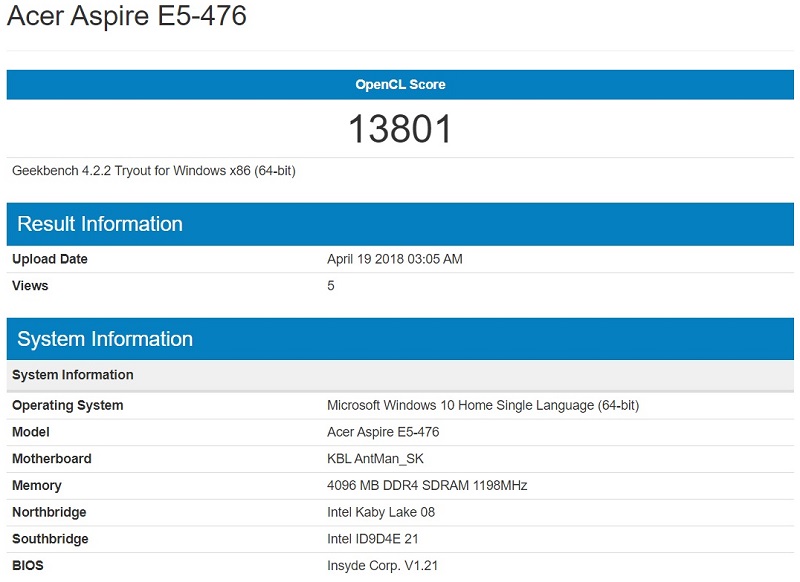 Đánh giá Acer E5 476