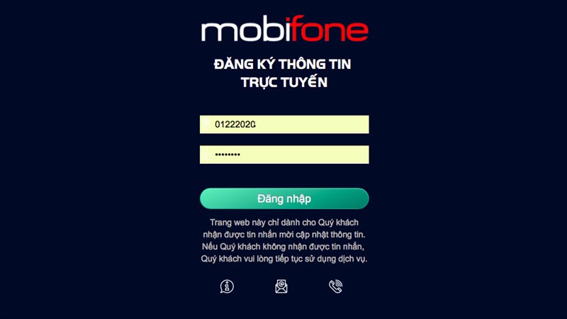 Đăng Ký Thông Tin Thuê Bao MobiFone Qua Website