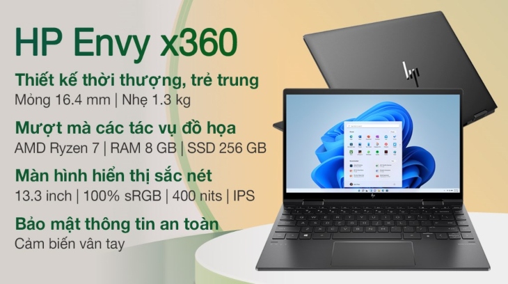 Laptop HP Envy x360 Convert 13 ay1056AU R7 5800U