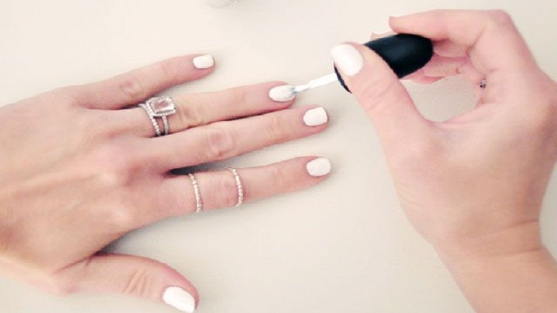Use white nail polish as a base color