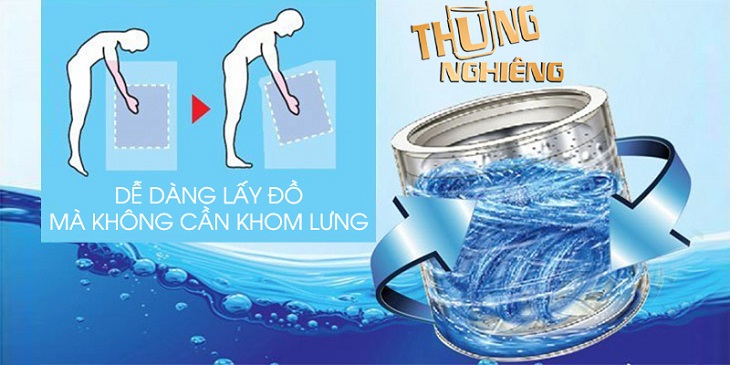 thùng nghiêng dễ dàng lấy quần áo