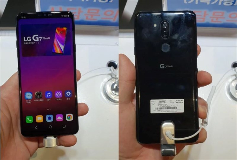 LG G7 ThinQ lộ ảnh thực tế với giao diện màn hình ẩn tai thỏ
