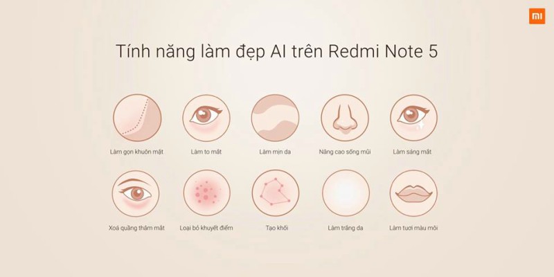 Tính năng làm đẹp AI trên Redmi Note 5 Tính năng làm đẹp AI trên Redmi Note 5