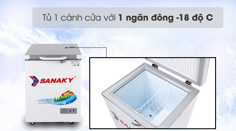 Loại tủ đông 1 ngăn chỉ có 1 ngăn đông lạnh