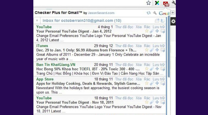  Đọc và trả lời mail nhanh chóng với Checker Plus For Gmail
