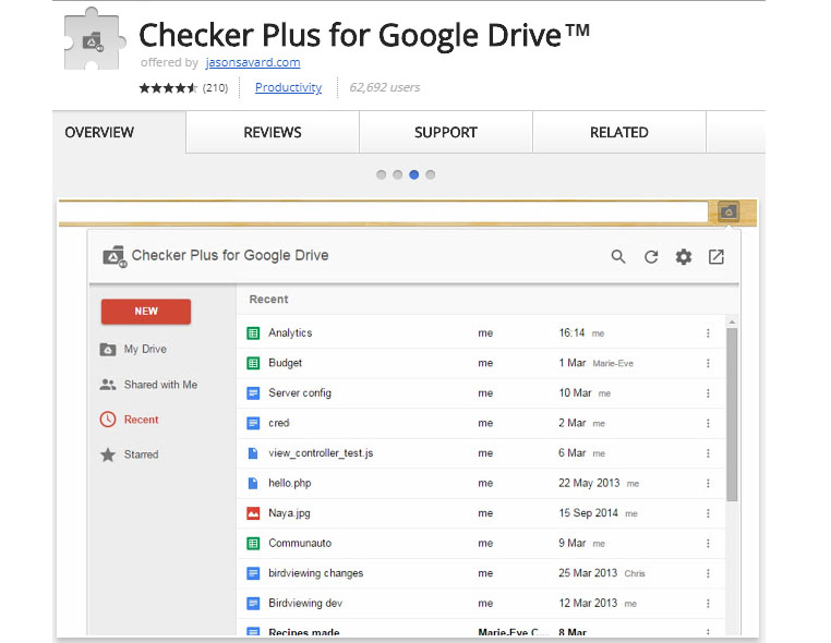 Thao tác đơn giản với Checker Plus For Google Drive