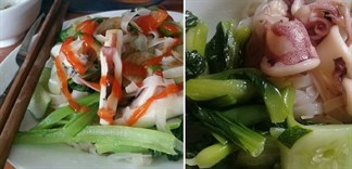 Đổi vị cùng mực xào phở khô ngon giòn