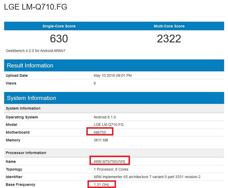 LG Q7 Stylus xuất hiện trên Geekbench LG Q7 Stylus xuất hiện trên Geekbench