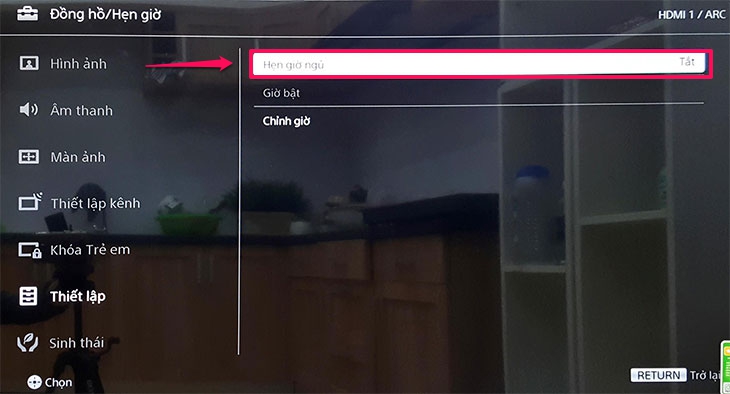 Cách hẹn giờ bật, tắt trên smart tivi cơ bản Sony 2018