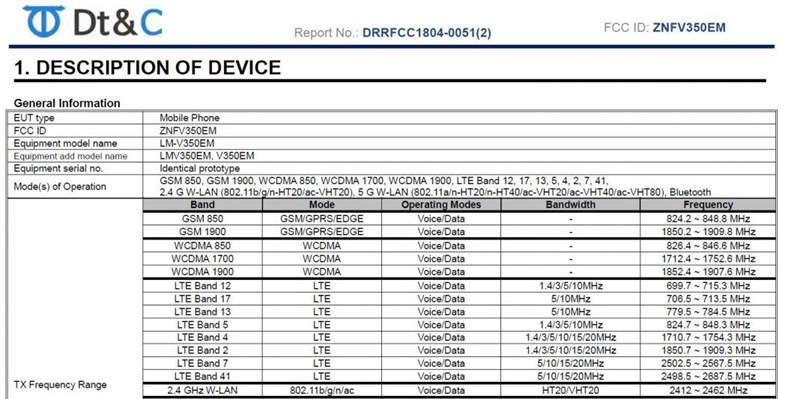 LG V35 ThinQ vừa đạt chứng nhận tại Hoa Kỳ và Nga, sẵn sàng ra mắt? LG V35 ThinQ vừa đạt chứng nhận tại Hoa Kỳ và Nga, sẵn sàng ra mắt?