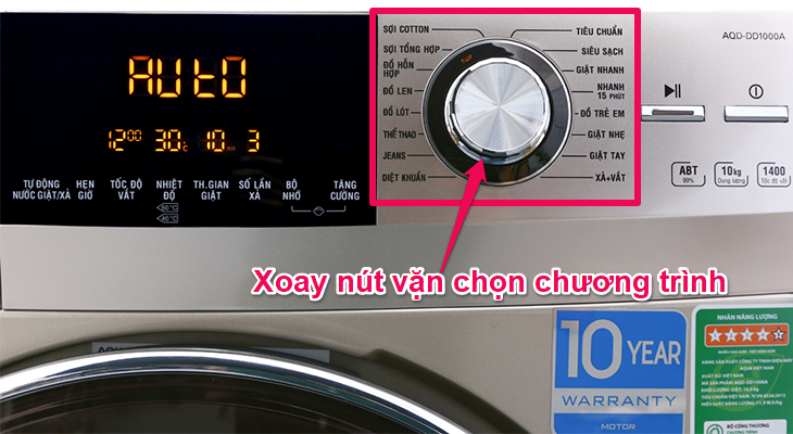 Cách sử dụng máy giặt Aqua cửa ngang 10.5 kg hiệu quả và tiết kiệm