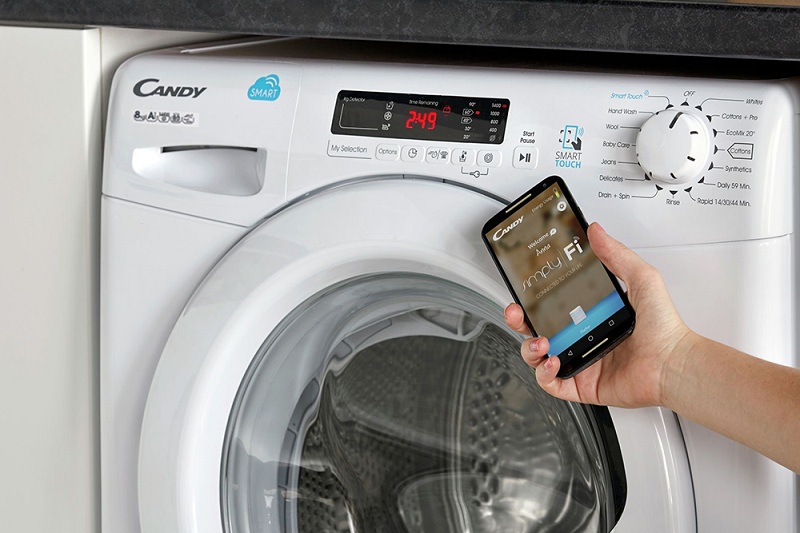 Bạn dễ dàng sử dụng máy giặt Candy bằng điện thoại nhờ công nghệ Smart-touch