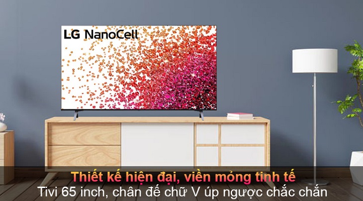 Smart Tivi NanoCell LG 4K 65 inch 65NANO75TPA với thiết kế hiện đại, cực tinh tế