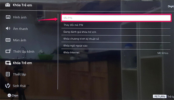 Cách khóa trẻ em vào mạng trên Smart tivi cơ bản 2018 > Cách khóa trẻ em vào mạng trên Smart tivi cơ bản 2018