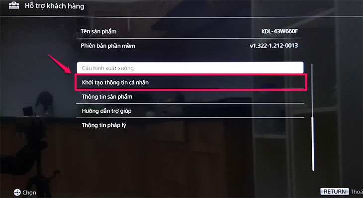Cách xóa dữ liệu cá nhân trên Smart tivi cơ bản Sony 2018 > Cách xóa dữ liệu cá nhân trên Smart tivi cơ bản Sony 2018