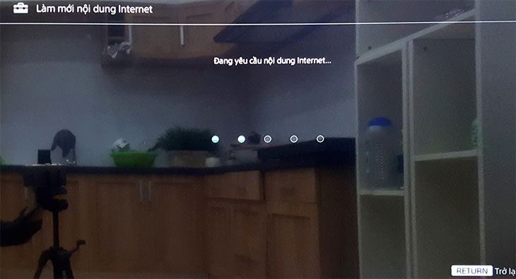 Cách làm mới internet trên Smart tivi cơ bản Sony 2018 > Cách làm mới internet trên Smart tivi cơ bản Sony 2018