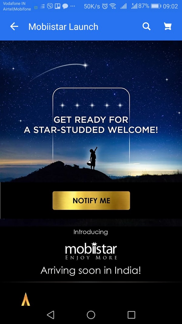 Mobiistar chính thức ra mắt tại thị trường Ấn Độ vào ngày 23.05.2018 Mobiistar chính thức ra mắt tại thị trường Ấn Độ vào ngày 23.05.2018