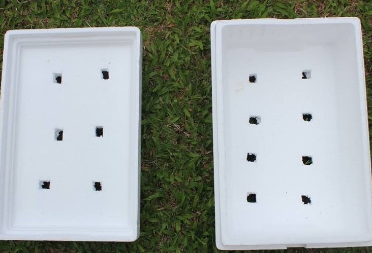 Punch holes to prevent water stagnation