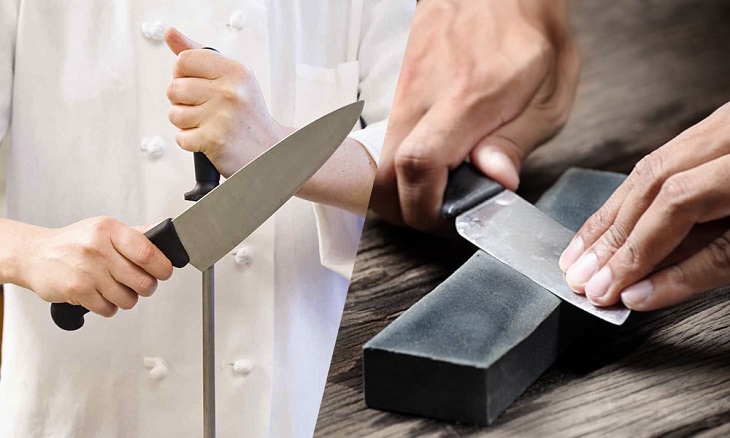 Sharpening knives regularly