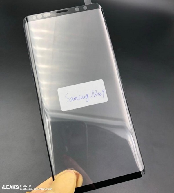 Mặt kính màn hình Galaxy Note 9 lộ ảnh thực tế