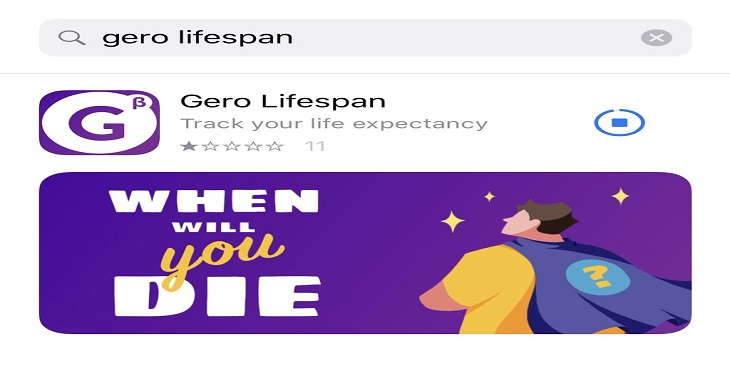 Gero lifespan ứng dụng tính tuổi thọ con người