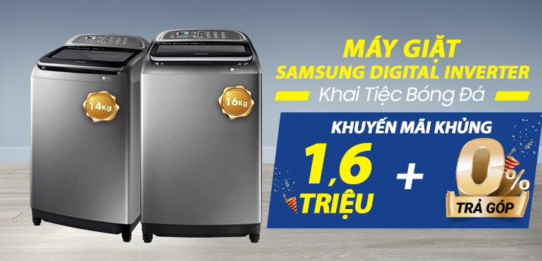 Bộ đôi máy giặt Samsung, mua online nhận ưu đãi tới 30/06/2018