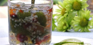 Cách làm nước trà tắc sương sáo hạt é mát lạnh