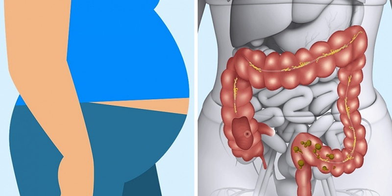 Do thịt khó tiêu, nếu bạn ăn mà không nhai kỹ thì bạn rất dễ bị tình trạng đầy hơi, chướng bụng.