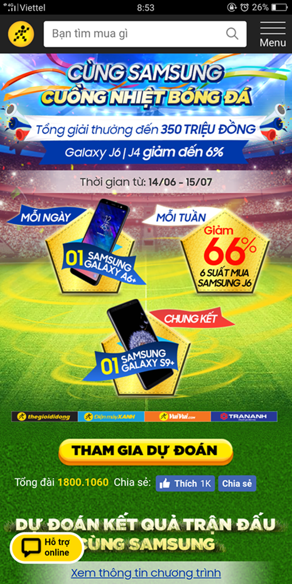 Cùng Samsung cuồng nhiệt bóng đá, dự đoán kết quả cơ hội nhận Galaxy - ảnh 2 Cùng Samsung cuồng nhiệt bóng đá, dự đoán kết quả cơ hội nhận Galaxy - ảnh 2