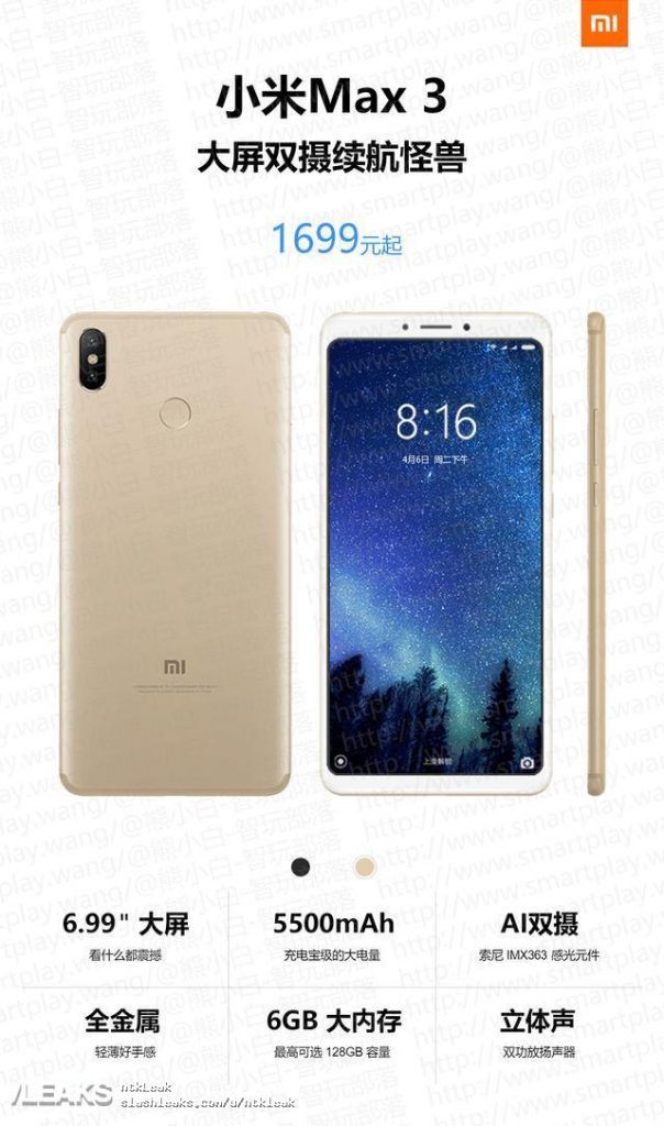 Poster Xiaomi Mi Max 3 Poster Xiaomi Mi Max 3