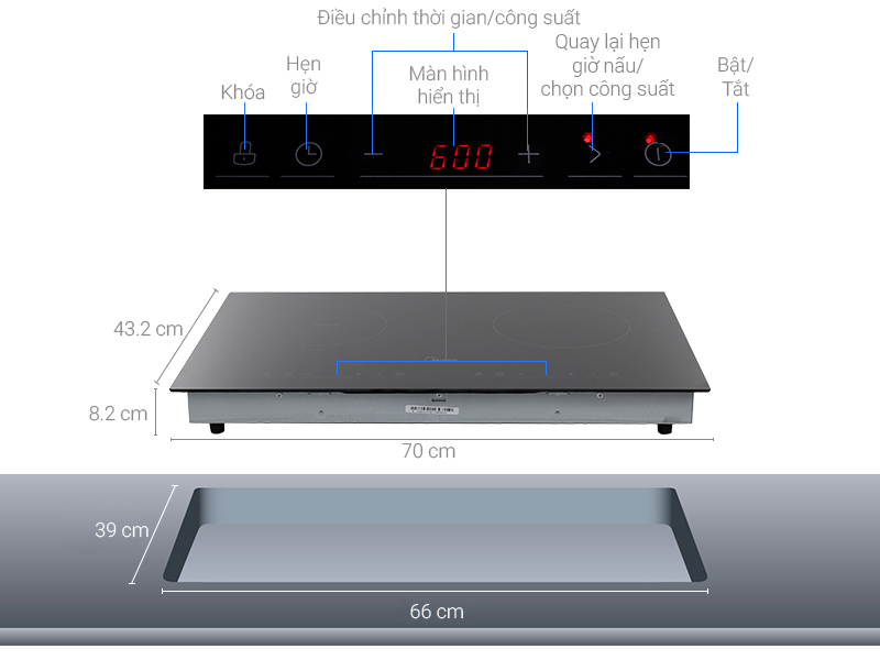 Bếp từ hồng ngoại Midea MC-IHD361