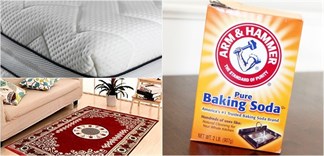 Mẹo làm sạch nệm, thảm trải sàn bằng baking soda