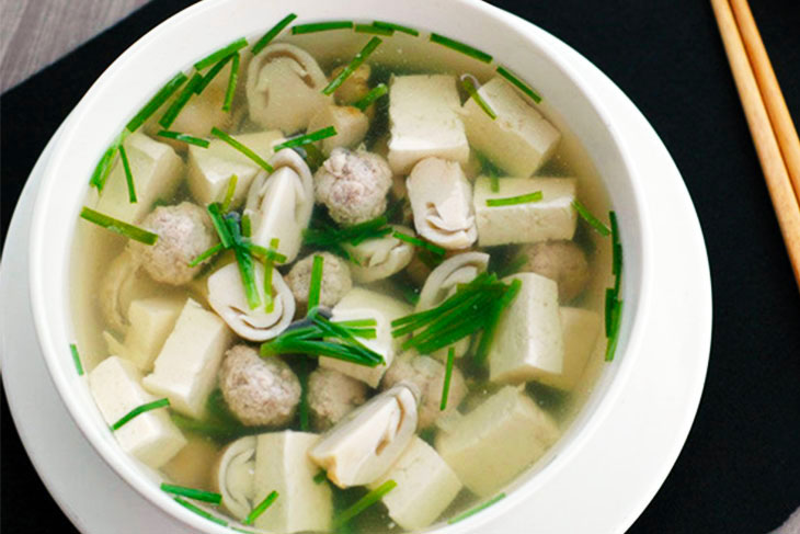 Nhấn vào ảnh để phóng to Canh hẹ thịt băm