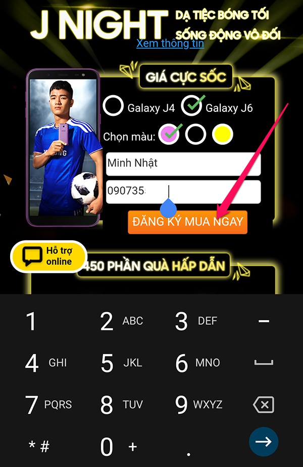 để lại thông tin