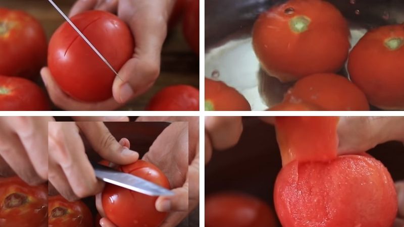 Preparing tomatoes