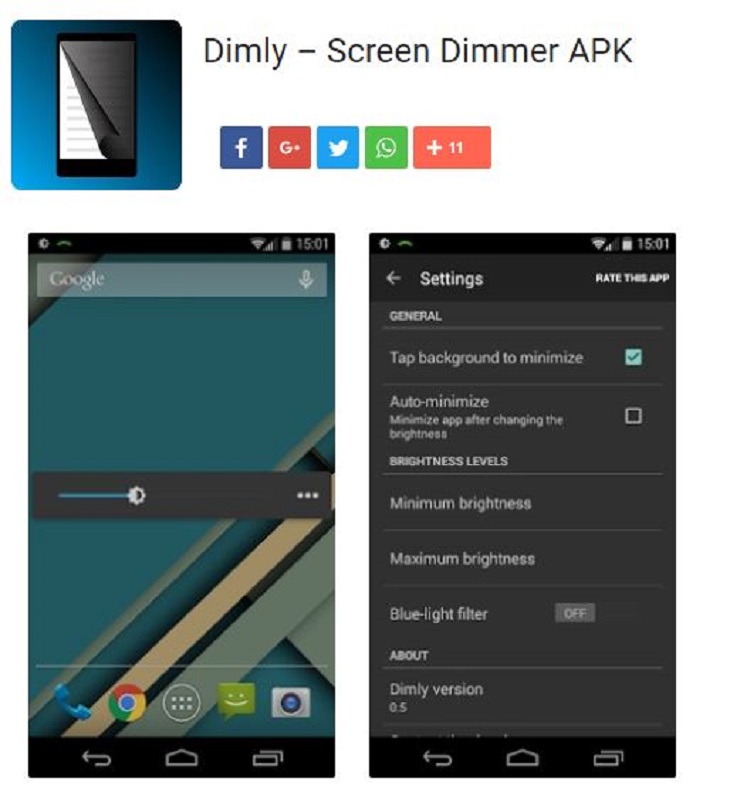 Dimly – Screen Dimmer