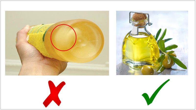 Nhận biết dầu oliu nguyên chất bằng cách bảo quản