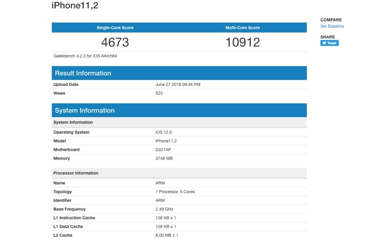 Cấu hình của iPhone X 2018 bất ngờ xuất hiện với RAM 4GB Cấu hình của iPhone X 2018 bất ngờ xuất hiện với RAM 4GB
