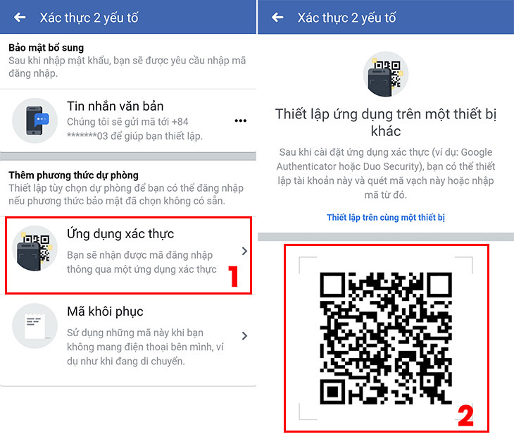 Xác thực 2 yếu tố + Bước 7