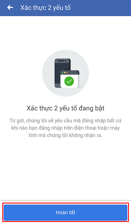 Xác thực 2 yếu tố + Bước 6