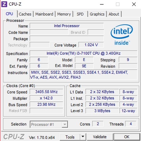 Instructions for using CPU-Z software to check laptop configuration