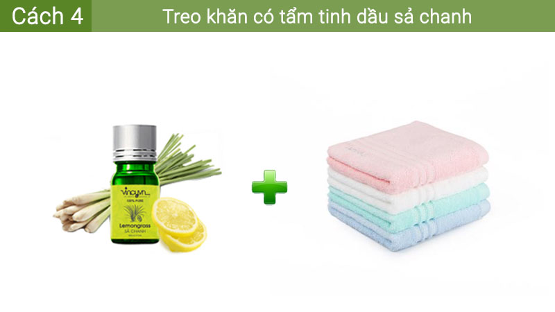 Treo khăn cotton tẩm tinh dầu sả chanh