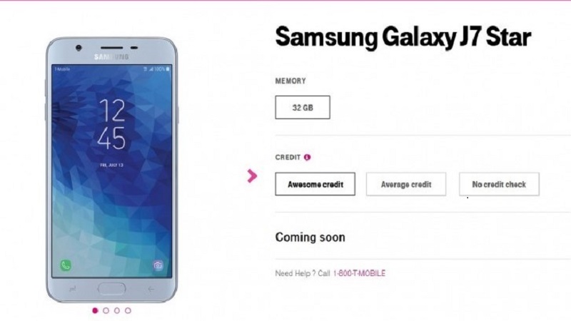 Samsung Galaxy J7 Star chính thức phân phối tại T-Mobile Samsung Galaxy J7 Star sẽ là sản phẩm nối gót J3 Star và chính đến đến với T-Mobile. Các thông số kỹ thuật của J7 Star đã được công khai. Tuy nhiên, giá của smartphone này vẫn còn là ẩn số.