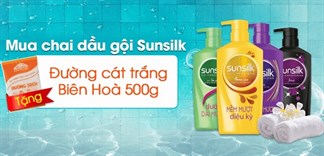 Mua chai dầu gội Sunsilk 650ml tặng gói đường cát trắng Biên Hoà 500g