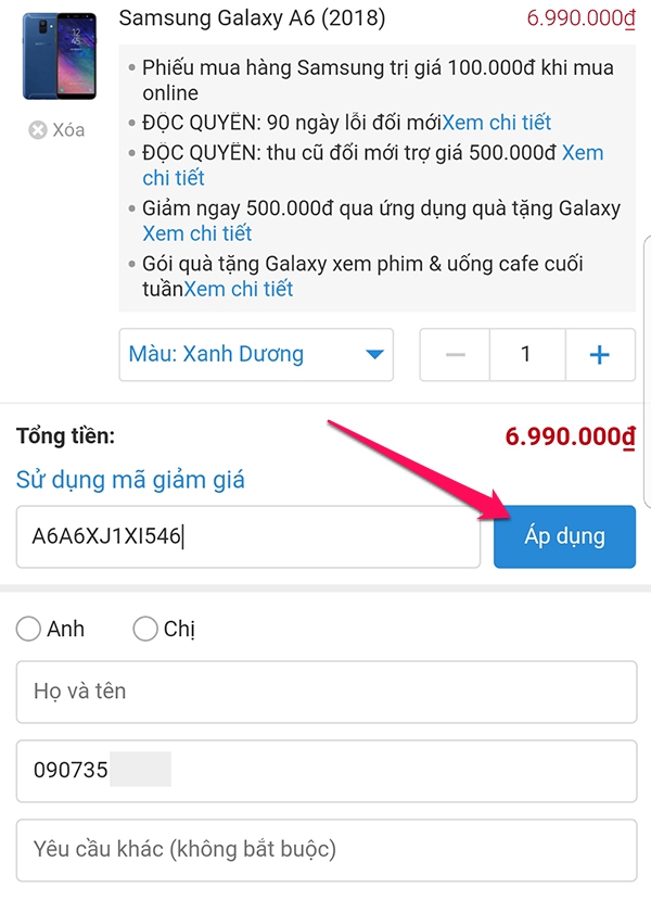 mua smartphone samsung giảm giá 