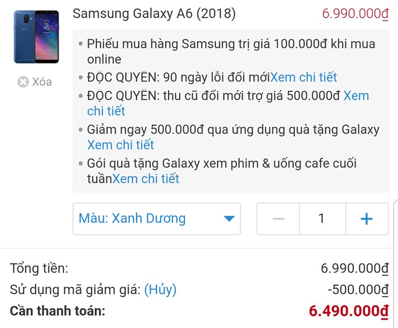 mua smartphone samsung giảm giá 